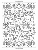 Coloring Pages Quotes Inspirational Sheets Adult Adults Visit Motivational Sayings Amazon Affirmations Positive Color sketch template