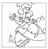 Coloring Cinderella Pages Sheets Disney Color sketch template