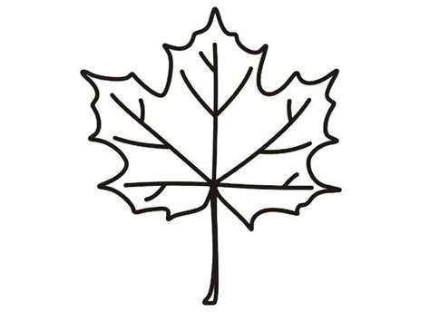 leaf coloring page easy