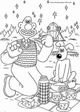 Coloring Pages Wallace Gromit Kids Color Printable Characters Colouring Cartoon sketch template