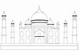 Taj Mahal Colorear Supercoloring sketch template