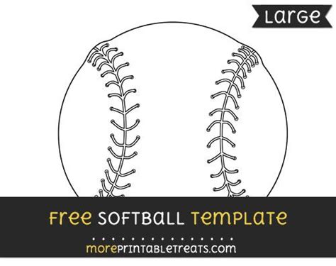 softball template large templates printable  softball
