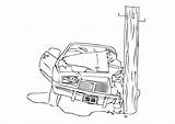 Coloring Car Crash Pages Cars Large sketch template