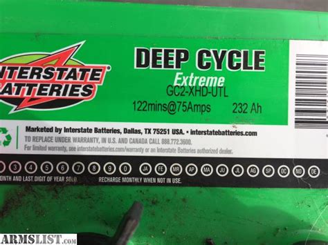 Armslist For Sale Agm Batteries 2 Interstate Deep Cycle Extreme 6v