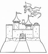 Dragon Flying Schloss Ausmalbilder Castillos Malvorlagen Castillo Zamki Kolorowanki Castles Dzieci Ecoloringpage Wydruku Castelos Letzte sketch template
