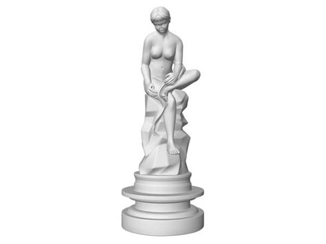 modernist art female sculpture free 3d model max vray