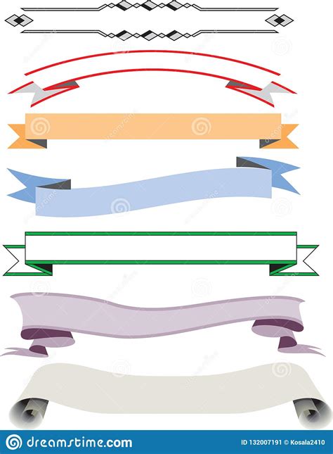 ribbon banner vector illustrator heading stock illustration illustration  vector