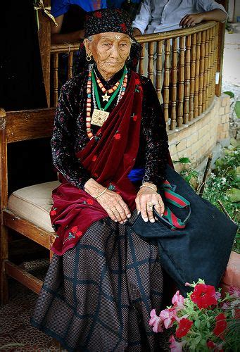 old gurung lady nepal traditional fashion traditional dresses
