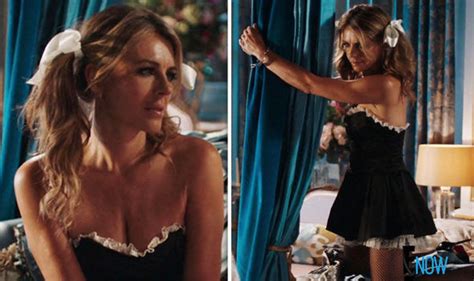 Elizabeth Hurley News The Royals Star Dons Sexy Dress In Show Pictures