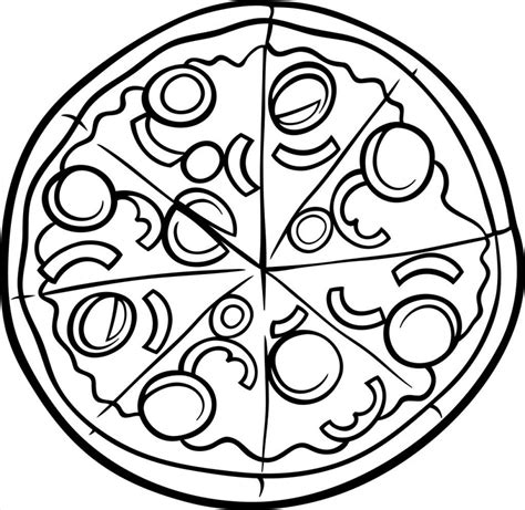 pizza pie coloring page coloring pages
