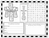 Lent Ash Wednesday Activity Activities Printable Lenten Catholic Kids Coloring Sunday School Holy Week Pages Children Word Puzzle Search Easter sketch template