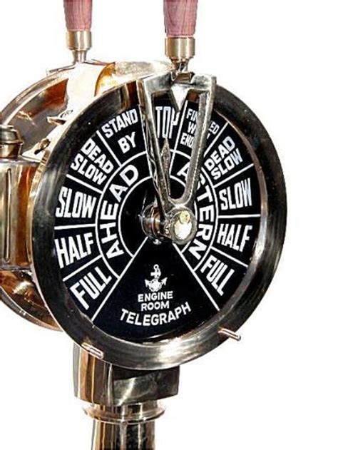 large brass ships engine order telegraph