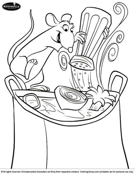 kids page ratatouille picture coloring pages