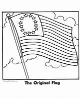 Flag American First Coloring Printable Raisingourkids sketch template
