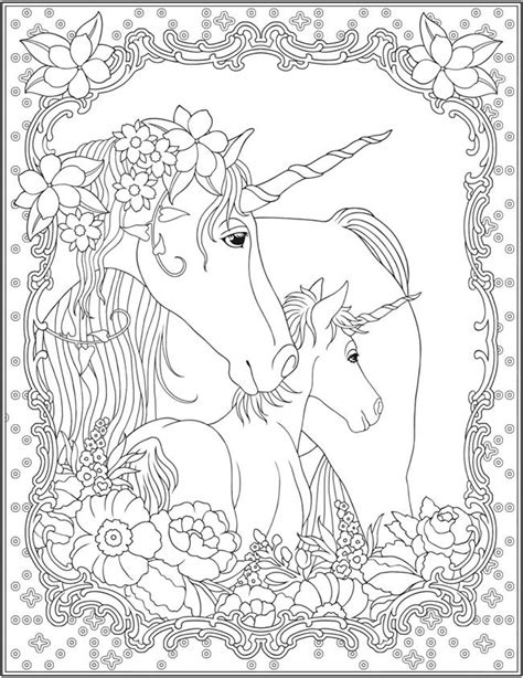 hard advanced unicorn coloring pages pictures colorist