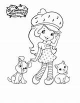 Strawberry Shortcake Coloring Pages Printable Print Bestcoloringpagesforkids Kids sketch template