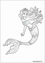 Barbie Sirene Merman Colorat Plansa H2o Planse Copii Tail Getdrawings sketch template
