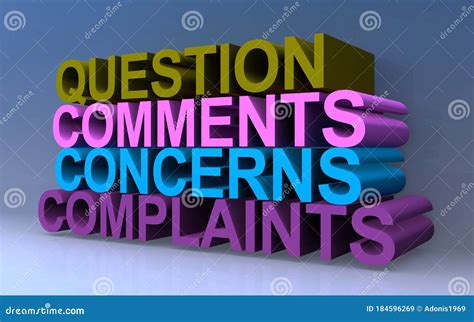 question comments concerns complaints stock illustration illustration  center advice