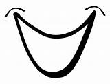 Smile Clipart Clip Smiling Cartoon Mouth Face sketch template