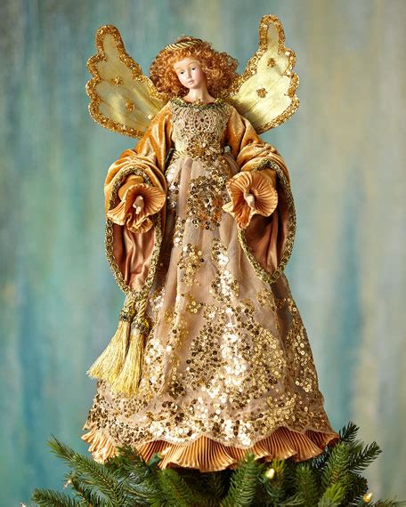 katherines collection golden angel christmas tree topper
