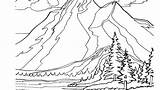 Coloring Mountain Pages Printable Landscape Adults Mountains Scenery Adult Rocky Color Road Getcolorings Snowy Getdrawings Pa Colorings sketch template