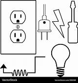 Electrical Symbols Vector Vectorstock Royalty sketch template