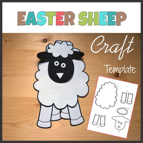 sheep craft template cut  paste teaching resources