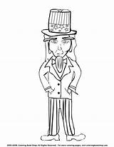 Coloring Pages Uncle Sam Printable Independence Placecards Placemats Getdrawings Drawing Popular Comments sketch template