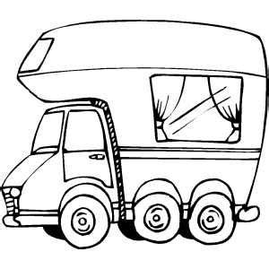 printable camper truck coloring pages