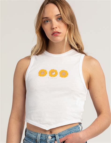 Oneill Like Totally Womens Crop Tank White Tillys