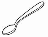 Fork Spoon Coloring Template Pages Skewers Cook Coloringcrew sketch template