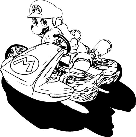mario kart  pages coloring pages