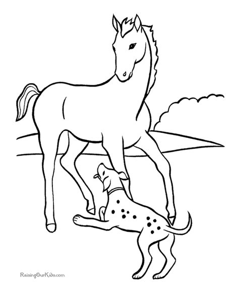 kid coloring page  horse coloring pages animal coloring pages