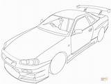 Nissan Skyline R34 Coloring Pages Gtr Coloriage Drawing City York Fast Furious Unique Color Clipart Chicago Getcolorings Line Printable Delighted sketch template