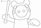 Piggy Raskrasil Ausmalbilder Coloringgames Noob Spielen sketch template