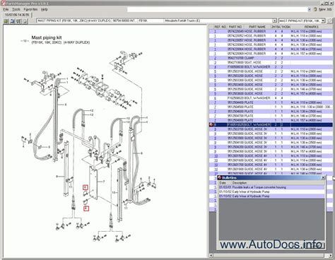 mitsubishi forklift trucks spare parts catalog parts books parts manual service manual