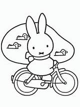 Nijntje Fiets Miffy Leukekleurplaten Bycicle Wintersport sketch template