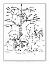 Winter Coloring Pages Scene Printable Adults Polar Express Landscape Halloween Grayscale Birds Crime Molly Harrison Snowmen Night Color Kids Getcolorings sketch template