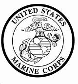 Usmc Emblem Marine Logo Corps Symbol Clip Drawing Getdrawings sketch template