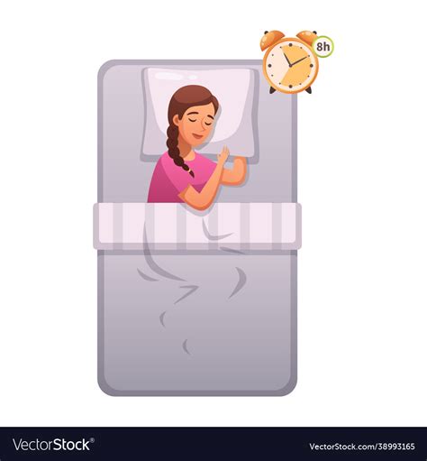 sleeping eight hours composition royalty free vector image