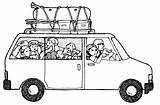 Clipart Van Vacation People Kids Clip Family Getting Cliparts Trip Road Minivan Into Car Travel Holiday Coloring Visit Library Rolling sketch template