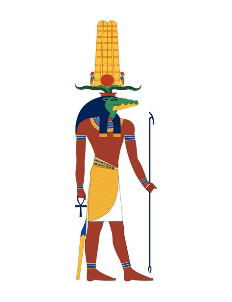 egyptian god sobek drawing  image