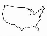 Outline States United State Printable Map Usa Maps Blank Craft sketch template