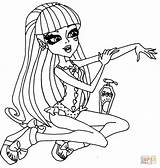 Draculaura Monster High Coloring Pages Elissabat Printable Getcolorings Color sketch template