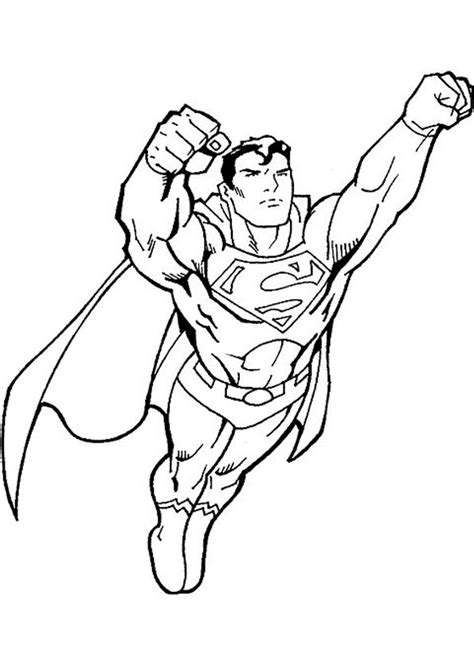 coloring pages super hero flying coloring page