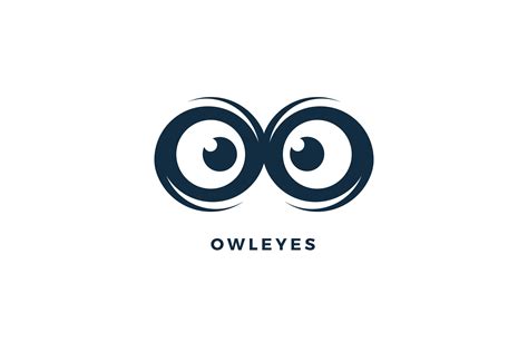 owl eyes logo template logo templates creative market