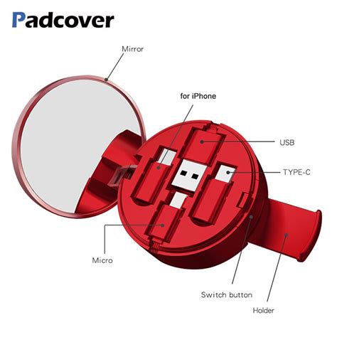 Padcover Micro Usb Type C Cable For Iphone Xs Max X 8 7 6s Nokia 8