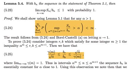 probability part  proof  law  iterated logarithm mathematics stack exchange