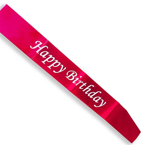 Pink Birthday Sash In Satin Pink Sash For Birthday Party Propsicle