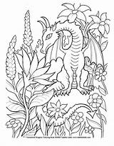Coloring Dragon Pages Flower Dragons Deviantart Color Colouring Sheets Detailed Cool Book Fairy Really Printable Butterfly Fantasy Adults Fantastical Popular sketch template